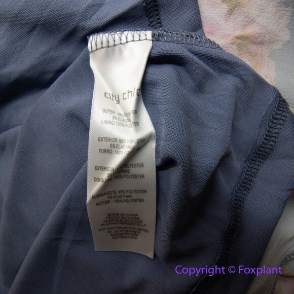 New! City Chic *flawed* Florence Dress grey plus size 14 - Picture 16 of 16